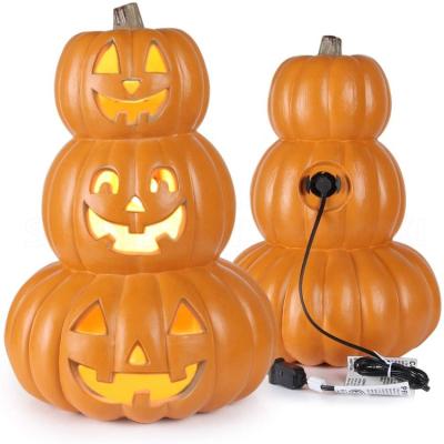 China 14 Inch Battery Operated Pumpkin Lantern Maker Halloween Pumpkin Lantern Battery Operated Pumpkin Decorations for sale