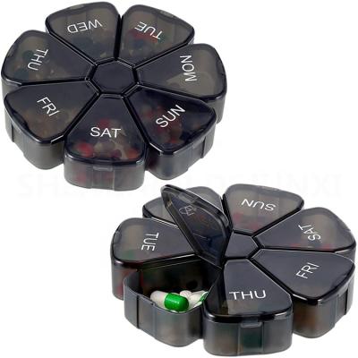 China Pill Holder Box Pills Supplements Weekly Pill Organizer Weekly Vitamin Holder Portable Pill Case 7 Day Medicine Organizer for sale