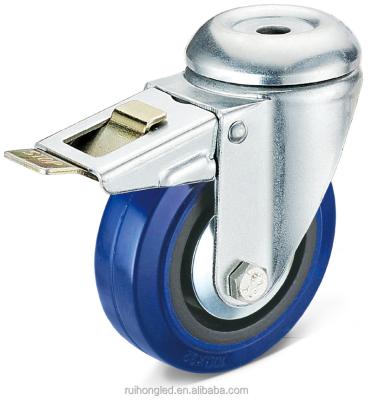 China Rigid High Quality Swivel Bolt Hole Caster With Total Castors And Brake Wheel for sale