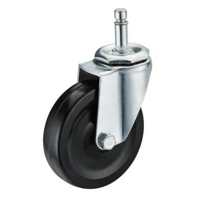 China PIVOTING 3/4/5 Inch Industrial Caster TPR Black Light Duty Swivel Caster Wheels 75mm for sale