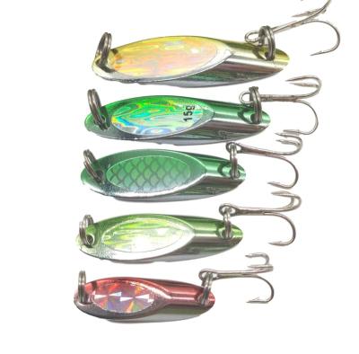 China Metal Fishing Builds Spangle Casting Lures Wholesale Price Metal Fishing Spoon Shaped Outdoor Bait for sale