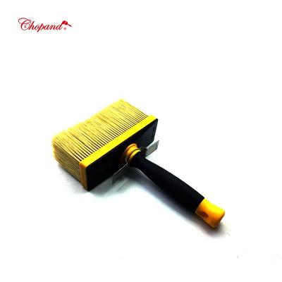 China Hot Selling European Ceiling Brush With Black Rubber Soft Grip Professional Wall Painting Brush for sale