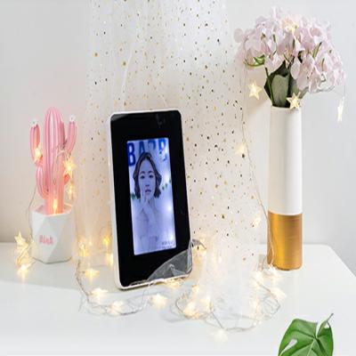 China New High Quality Multifunctional Square Design LED Mirror Custom Magic Plastic Photo Frame Can Be Used As A Mirror for sale