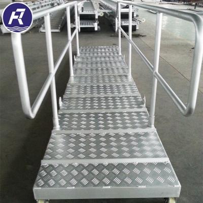 China New Aluminum Used Steel Marine Boat Shore Boarding Ladder For Different Boats for sale