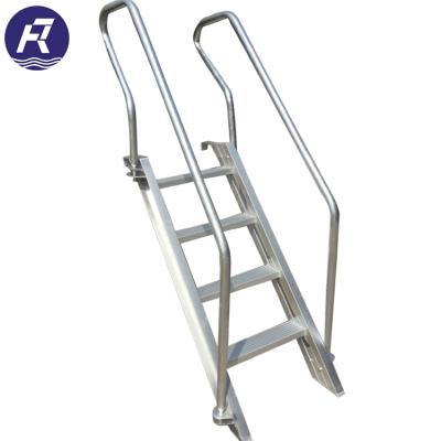 China Lightweight and safe and reliable marine aluminum boarding ladder for boat for sale