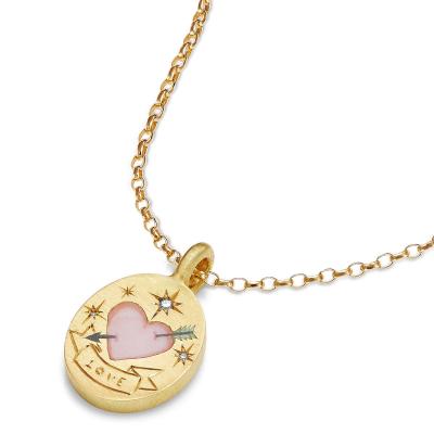 China TRENDY Wholesale Price Flower Love Pendant Titanium Steel Sweater Chain Jewelry Necklace Stainless Steel for sale