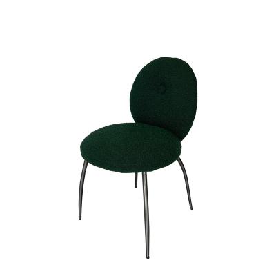 China Luxury Upholstered Velvet Home Furniture Cafe Hotel Soft Back Velvet Fabric Dining Chair With Metal Legs for sale