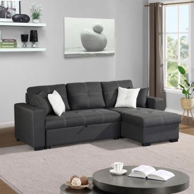 China Convertible Modern style hot sale living Room L Shape Corner sofa set pull out Fabric Folding Sofa bed room furniture for sale