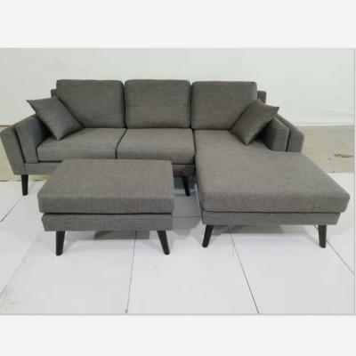 China Convertible Customized fabric sectional l shape sofa Lounge Couch functional home furniture corner sofas for sale