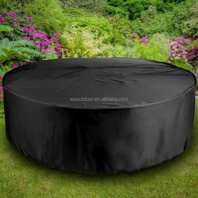 China Round patio table and chair set covers black waterproof patio furniture covers outdoor table for sale