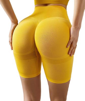 China Breathable Women Workout Yoga Shorts Waist Push Up Biker Shorts Crack! crack! ruched butt lift shorts for sale