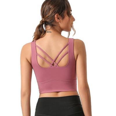 China New Arrival Custom Logo Activewear Yoga Tank Top Bodybuilding 2020 Women Breathable Sports Gym Crop Tops for sale