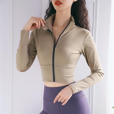 China High Quality Breathable Compression Quick Dry Women Full Zipper Workout Jogging Sports Vest for sale