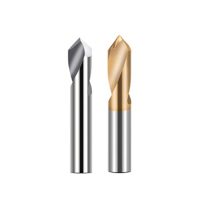 China Wholesale High Quality Alloy Steel 2 Blade Tungsten Steel Milling Cutter 45 Degree Fixed Point Aluminum Chamfering End Mill for sale