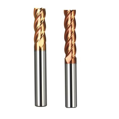 China Tungsten Cobalt Alloy Milling Machine Cutting Tool 60 Degree Knife 4 Flat Edge Lengthened End Mill for sale