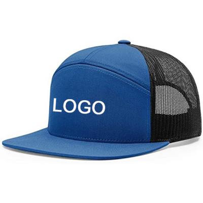 China Wholesale Custom Sports JOINT Mesh Cap Hat Embroidery Polyester Cotton Patch Logo 7 Panel White Richardson 168 Trucker Snapback Hat for sale