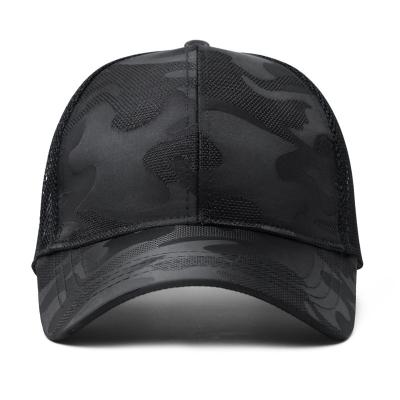 China COMMON Gorras Custom Embroidered High Quality Six Panel Camouflage Crown Mesh Trucker Hats Quick Dry Snap Back Cap Tops For Summer for sale