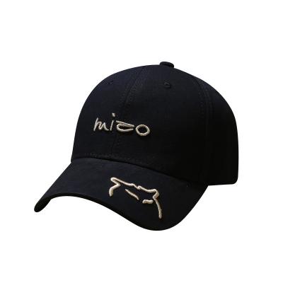 China Lovely COMMON Embroidered Letter Letters The Cat Street Baseball Cap Eaves Three-Dimensional Curved Student Visor Cap Spring And Autumn for sale