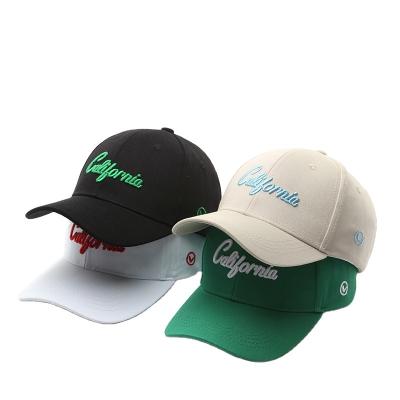 China Gorras COMMON High Quality Green White Black White Gray Cotton 6 Panel Baseball Cap 3D Embroidery Custom Logo Designs Hats Cap for sale