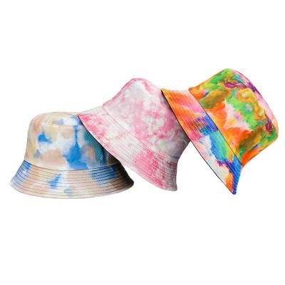 China 2022 Hotsale Designer Custom Reversible Cotton Fisherman Hat Unisex Reversible Sun Tie Dye Bucket Hat for sale