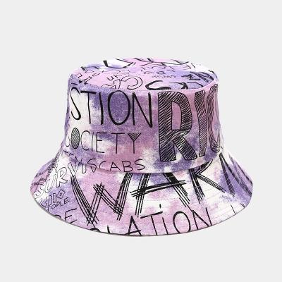 China 2022 custom wholesale private label printed pattern embroidery logo hat designer cotton tie dye kid men rainbow rainbow bucket hat COMMON for sale