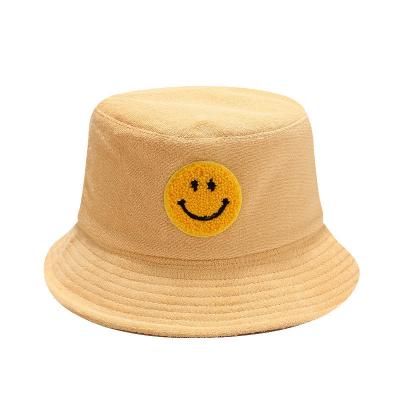 China Wholesale COMMON Logo Cotton Terry Towel Bucket Good Quality Smile Hat for sale