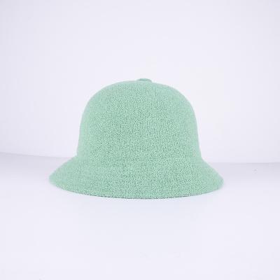 China Vintage Design Winter COMMON 100% Cotton Simple Sun Terry Cloth Embroidery Bucket Caps Hat for sale