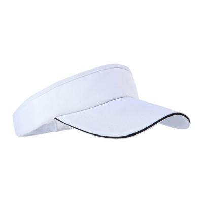 China COMMON High Quality White Adjustable Embroidery Men's Logo Sport Golf Summer Cap OEM Sun Visor Sun Visor Hat for sale