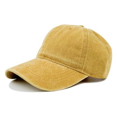 China COMMON Pure Cotton Washed Baseball Cap Custom Korean Version Solid Color Peaked Hat Sunshade Hat Custom Logo for sale