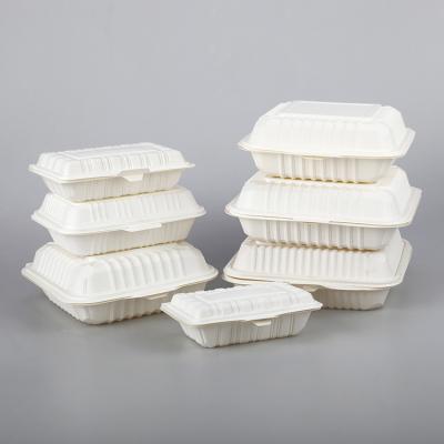 China High Quality Compostable Fast Food Cornstarch Food Packaging Box For Restaurant for sale