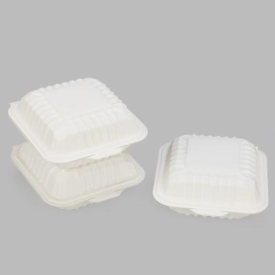 China Microwavable Cornstarch Compostable Fast Food Packaging Take Away Biodegradable Food Container for sale