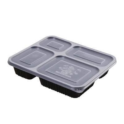 China 4 Compartment Microwavable Plastic Disposable Microwave Food Container M458 for sale