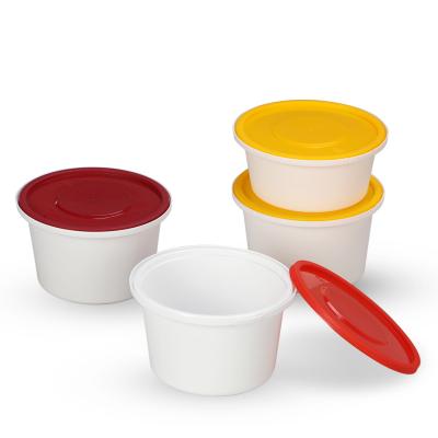 China Microwavable Disposable Hot Microwavable Soup Bowl Plastic Bowl With Tamper Evident Seal for sale