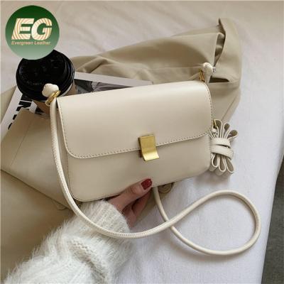 China SH1982 2021 Designer Daily Used Luxury Cross - Body Bags Women Shoulder Custom Logo Vegan PU Leather Flap Above Bag for sale