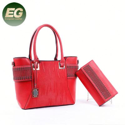 China Fashion New Arrival Women Handbag Set Ladies 2 Pcs In 1 Handbag Set With One Purse SH724 for sale