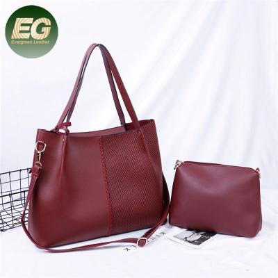 China Soft Fashion PU Bag Set Large Capacity Women Shoulder Bag With Purse SH828 for sale