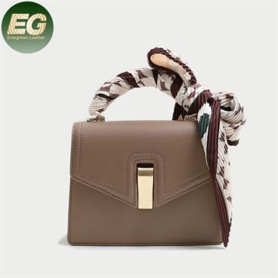 China Emg6373 Fashion Small Scarf Cross - Body Purse Women's Genuine Luxury Purse Handbag For Women Real Leather for sale