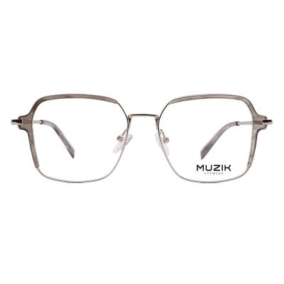 China High Quality Custom Square Glass Metal Reading Glass MKA027 Acetate Optical Frames for sale