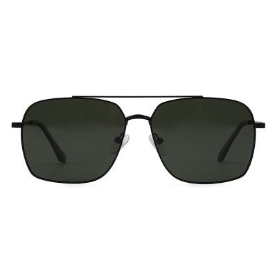 China Fashion Sunglasses SML058 Double Bridge Fashion Metal Shading Sunglasses For Masculine Men for sale