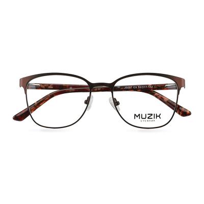 China Bulk Reading Glass Brand Optical Glass Eyewear Metal Frame JS037 for sale