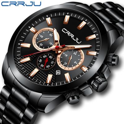 China CRRJU 2286 Chronograph New Fashion Stainless Steel Men's Watches Brand Multifunctional Mens Watches Brand Multifunctional for sale