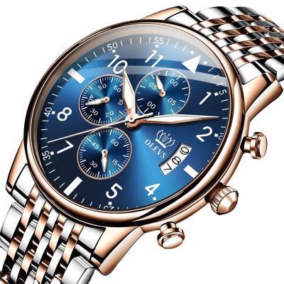 China OLEVS 2869 Chronograph Mens Watch Stainless Steel Casual Luminous Male Sports Watches Wrist Montre Homme Men for sale