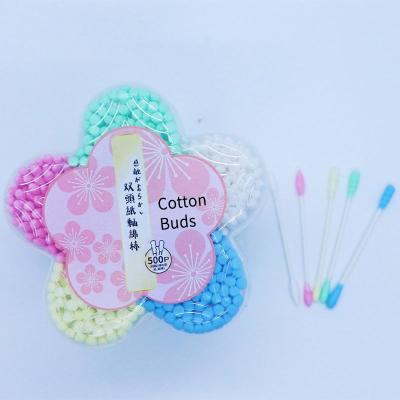 China 500PCS Daily Use Cotton Buds Maker Soft and Gentle Disposable Cotton Swab Lip Tint for sale