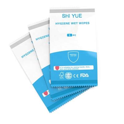 China Hygienic Customized Individually Wrapped Disposable Hand Hygiene Travel Towels for sale