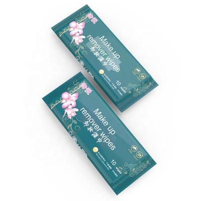 China Gently remove makeup and moisturize low moq private label eco-friendly cleaning wipes makeup remover for sale