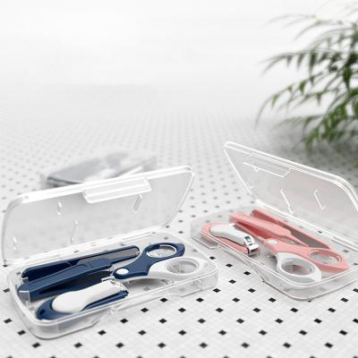 China High Quality ABS+PP+MESHS Baby Nail Clippers Scissors Cutter Folder Stainless Steel Manicure Pedicure 4pcs Tools Beautiful for sale