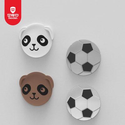 China Protect Baby From Injury Factory Direct Sale Child Proof Safety Custom Panda Cartoon Silicone Door Guard Stopper for sale