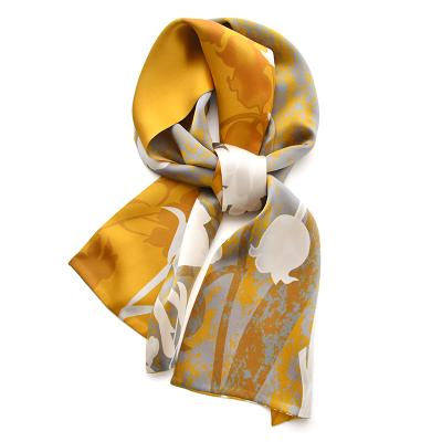 China Selling Flores Convallariae Scarf Soft and Soft Hot Silk Fashion MOQ Long 1 Pieces Women Scarves for sale