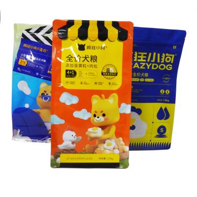 Κίνα OEM Ενυδατοασφαλής Τύπωση DOG/CAT/PET Flat bottom resealable Ziplock Top Packaging Bag προς πώληση