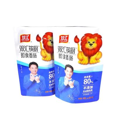 China Safety Good Quality Aluminum Plastic Food Packaging Stand Up Pouch Bag For Sausage for sale